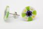 Preview: Millefiore Glass (Murrine) green-yellow - Studs